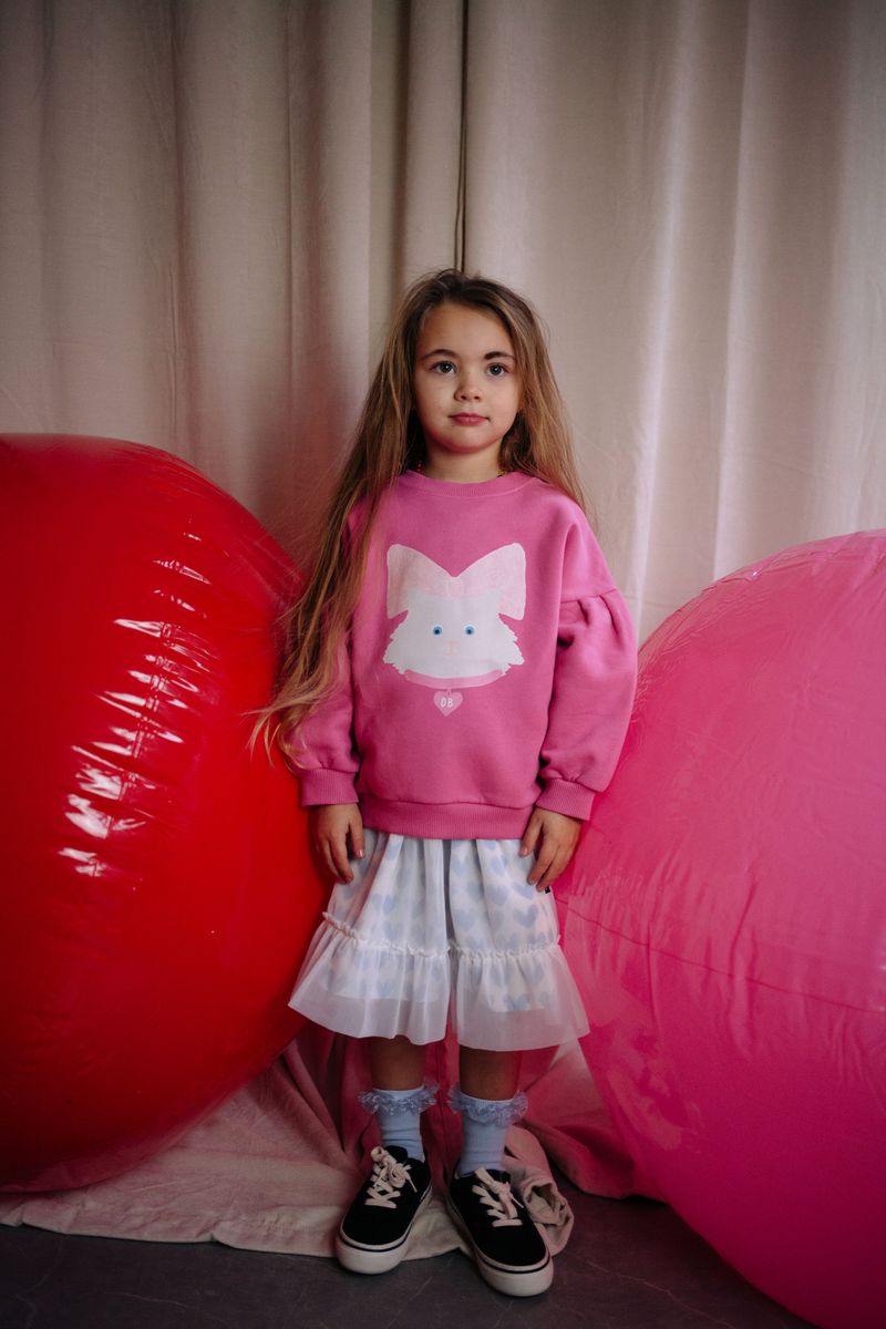 KITTY CAT  SWEATER ROSY REBEL