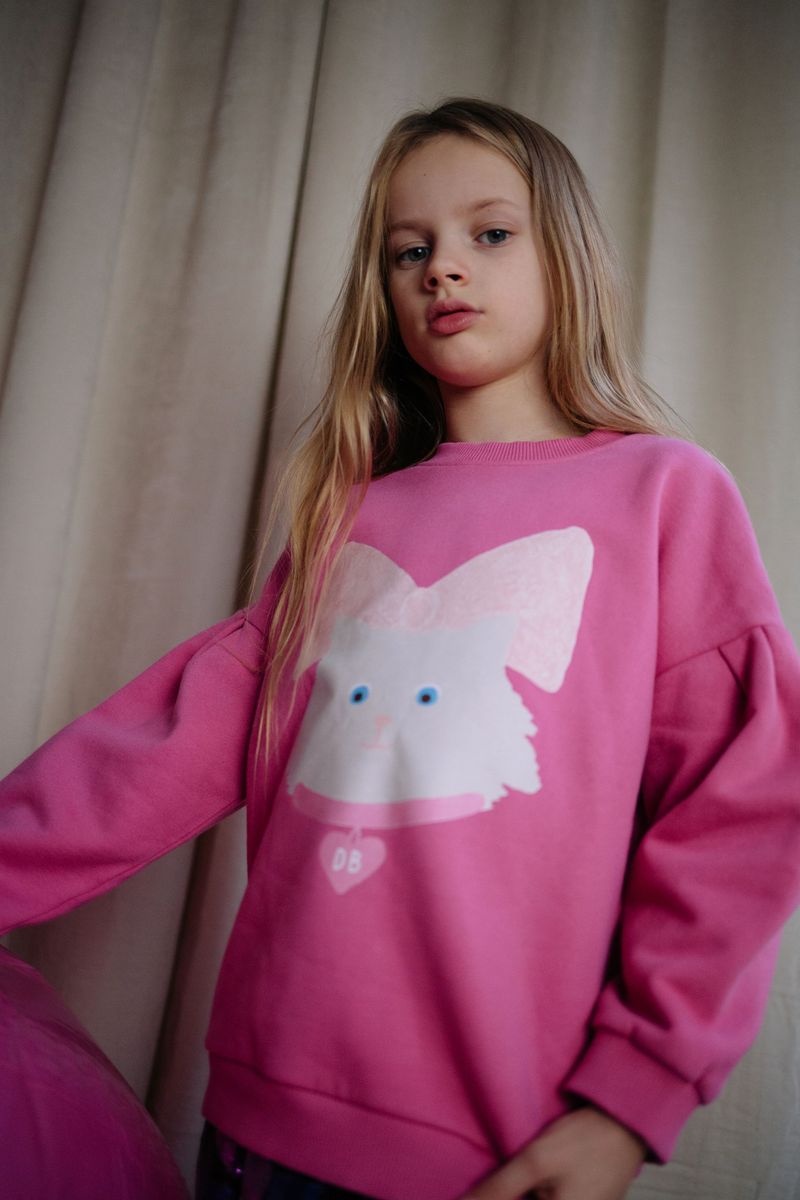 KITTY CAT  SWEATER ROSY REBEL