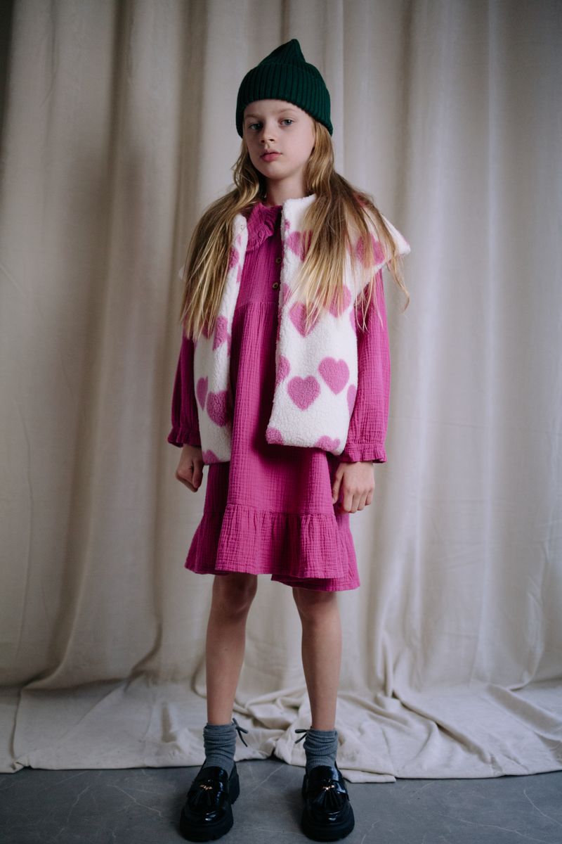 HEARTY HEART TEDDY VEST SOFT IVORY