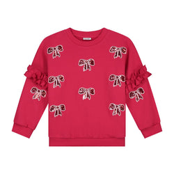 SHIMMER BOW SWEATER LOVE POTION