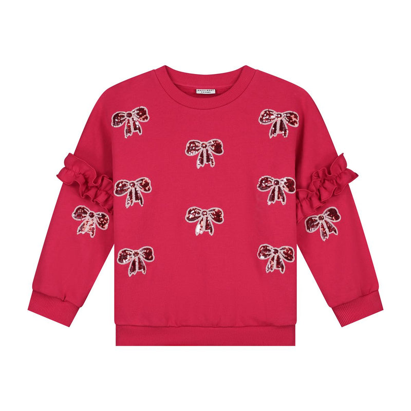 SHIMMER BOW SWEATER LOVE POTION