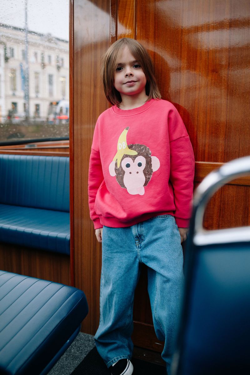 FUNKY KONG SWEATER BRIGHT ROSE