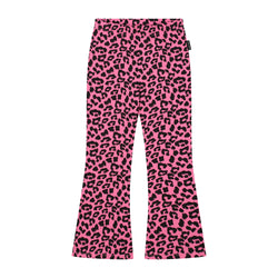 LEOPARD FLARED PANTS PINK