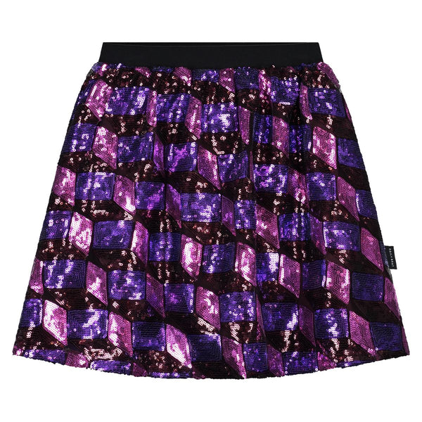 SHIMMERING BLOCK SKIRT TWILIGHT GLOW