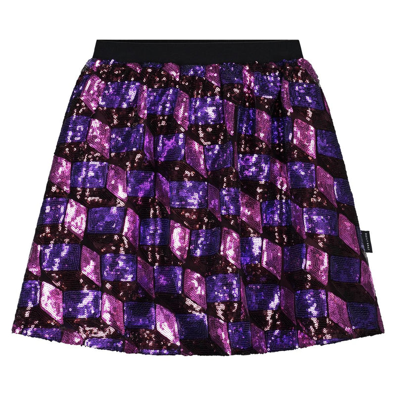 SHIMMERING BLOCK SKIRT TWILIGHT GLOW