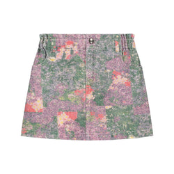CHEECKY FLOWER DENIM SKIRT POPPY