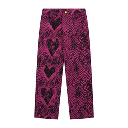 SIZZLING SNAKE HEART PANTS PINK