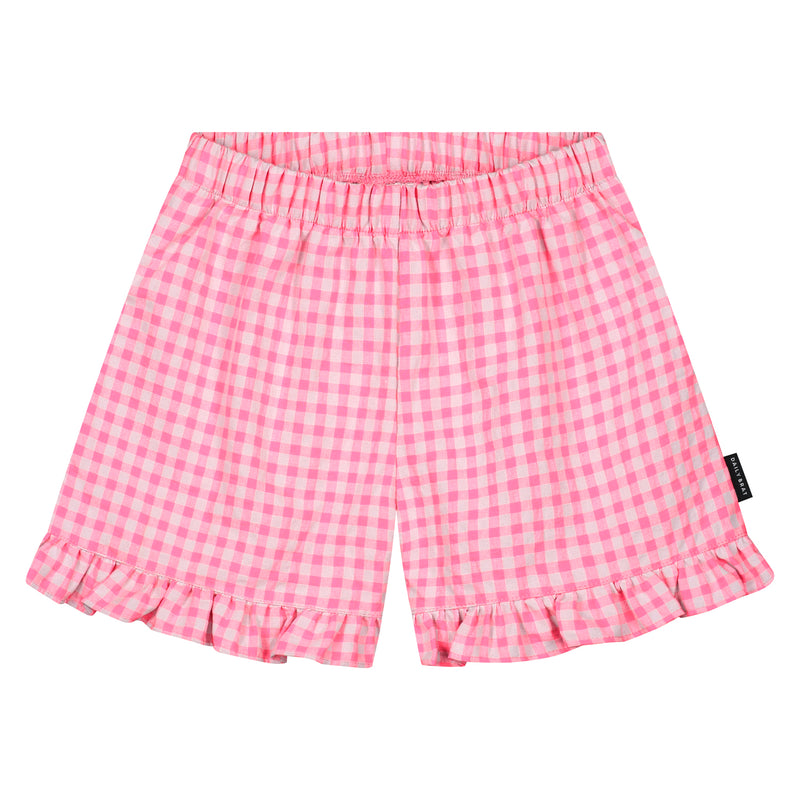 LILY CHECKED SHORTS CUDDLY PINK
