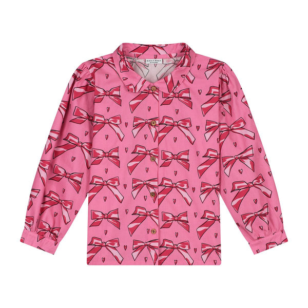 LOVE BOW SHIRT PANSI PINK