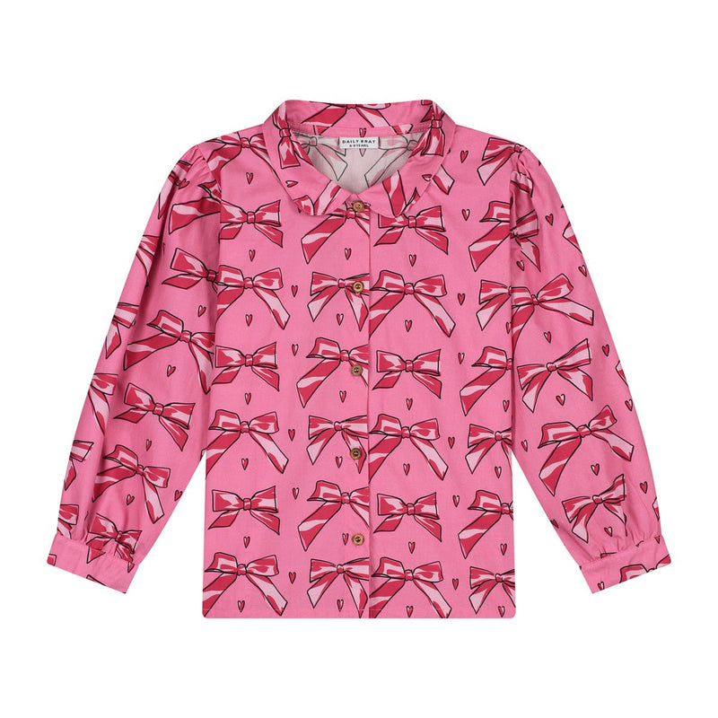 LOVE BOW SHIRT PANSI PINK