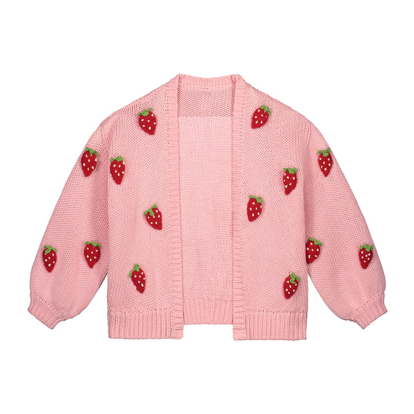 VERY BERRY KNITTED VEST STRAWBERRY PINK
