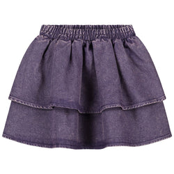 SNAPPY DENIM SKIRT PURPLE
