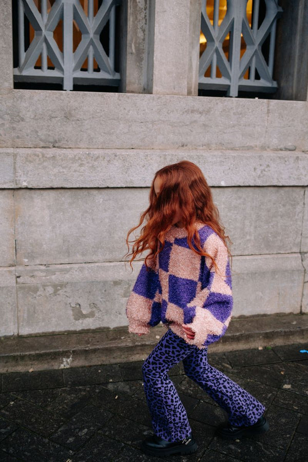 LEOPARD FLARED PURPLE