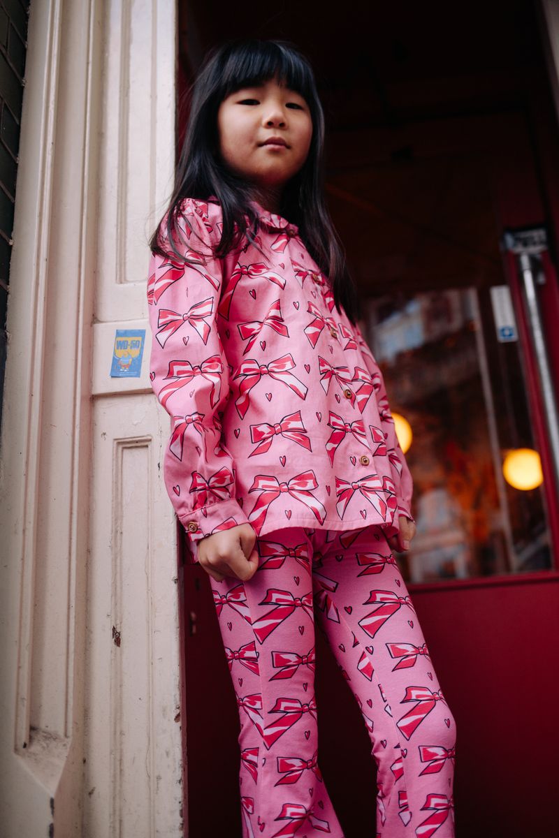 LOVE BOW SHIRT PANSI PINK