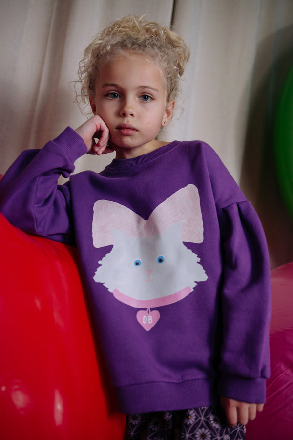 KITTY CAT SWEATER VIOLET
