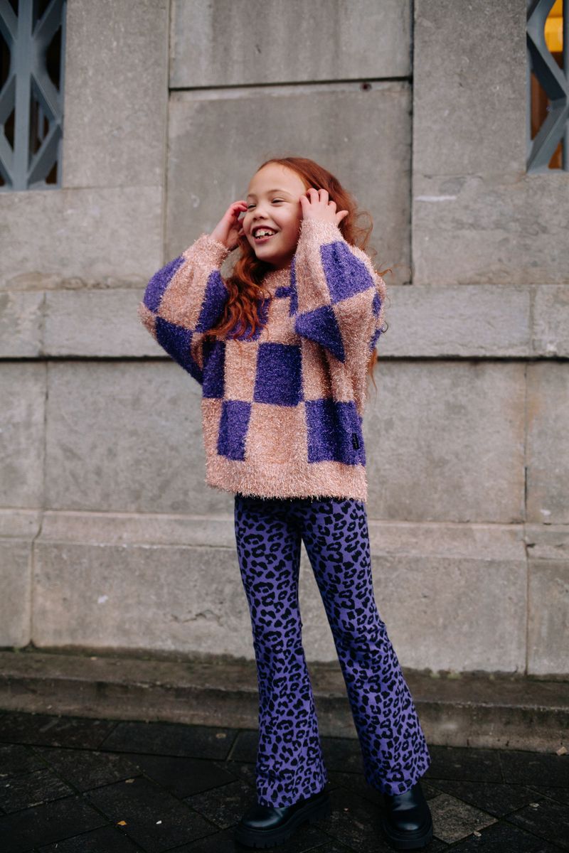 LEOPARD FLARED PURPLE
