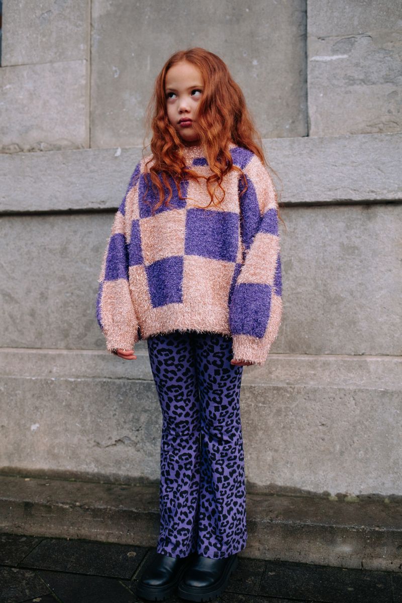 LEOPARD FLARED PURPLE