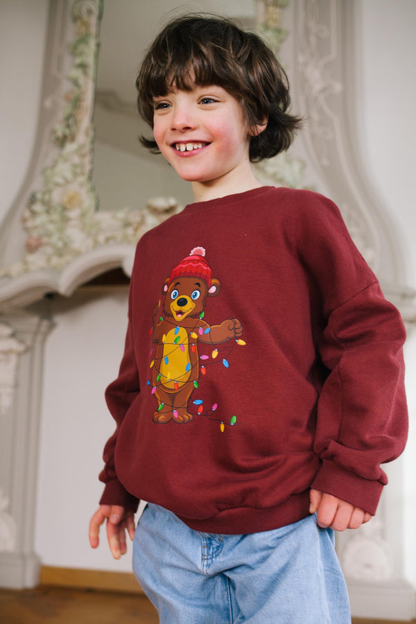 HOLIDAY BEAR SWEATER CHESTNUT