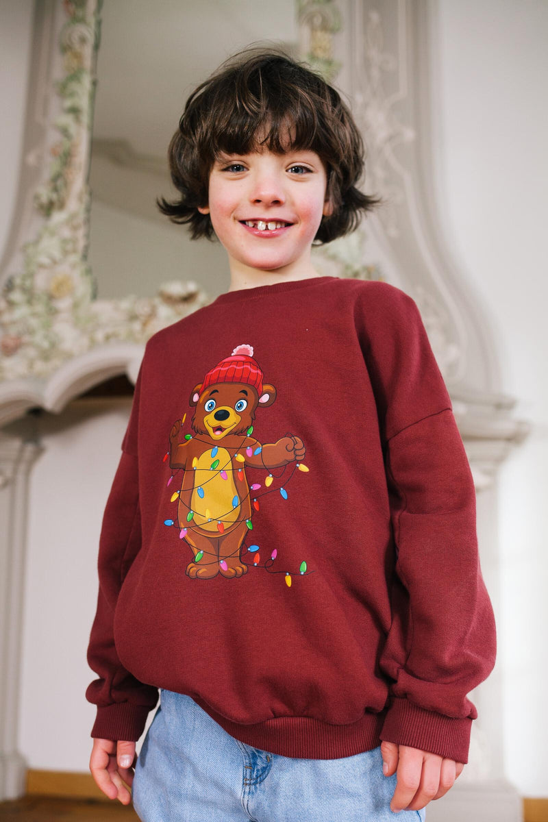 HOLIDAY BEAR SWEATER CHESTNUT