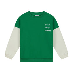 GOOD THINGS COMING SWEATER GREEN