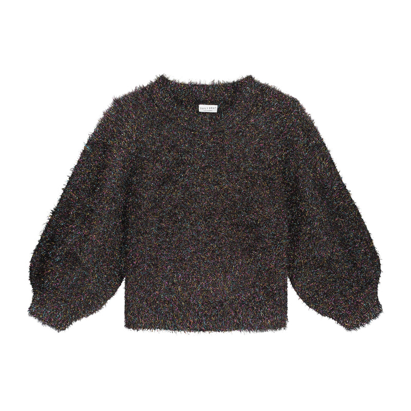 SHIMMER  GLITTER SWEATER STARDUST BLACK