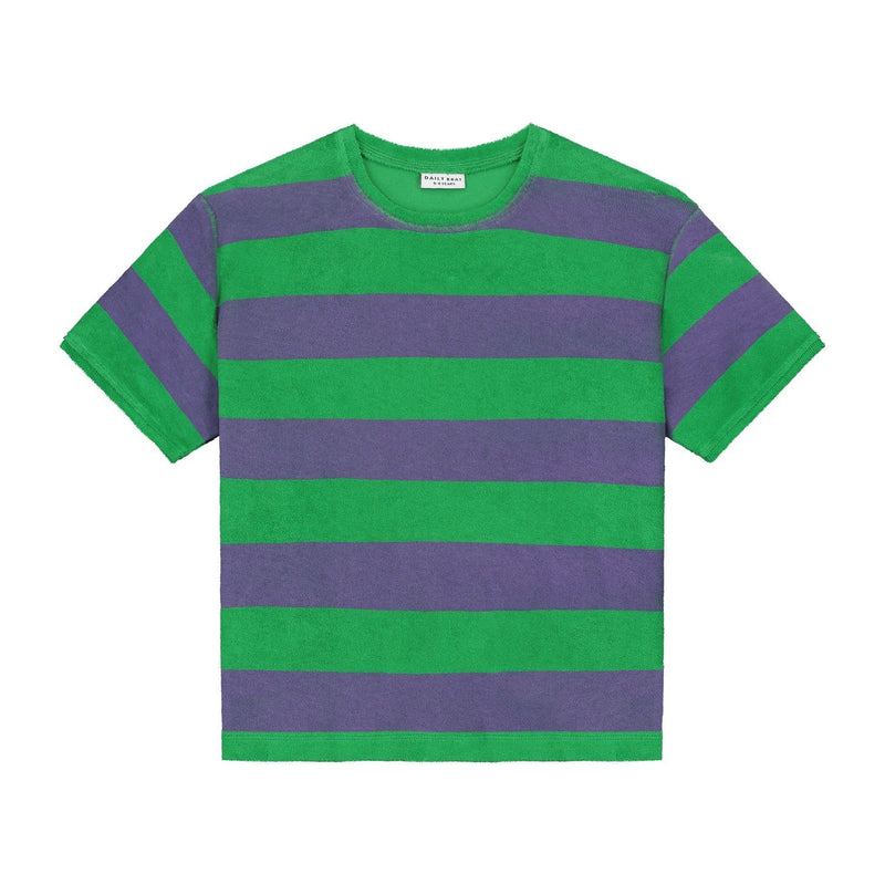 STRIPED TOWEL T-SHIRT PULLING GREEN