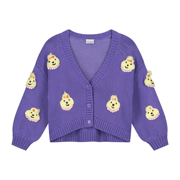 LADY ARABELLA KNITTED CARDIGAN SOFT PURPLE