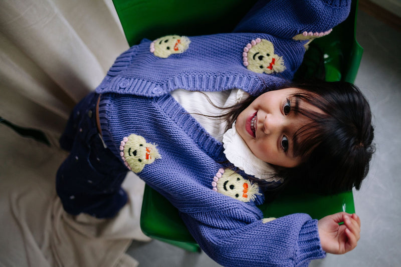 LADY ARABELLA KNITTED CARDIGAN SOFT PURPLE
