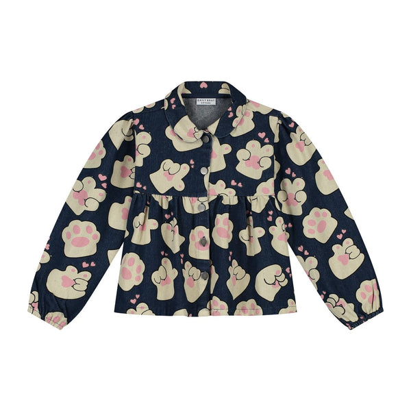 FLUFFYKINS DENIM TOP BLUE