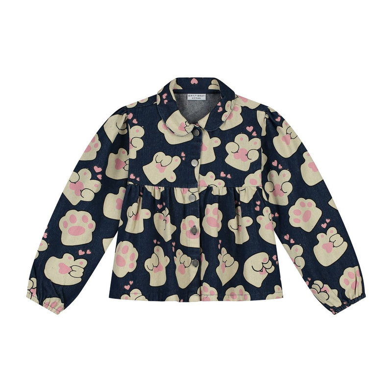 FLUFFYKINS DENIM TOP BLUE