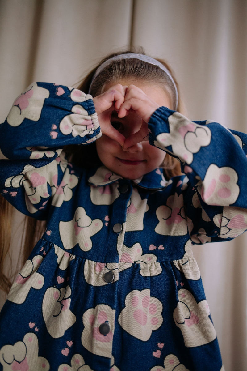 FLUFFYKINS DENIM TOP BLUE