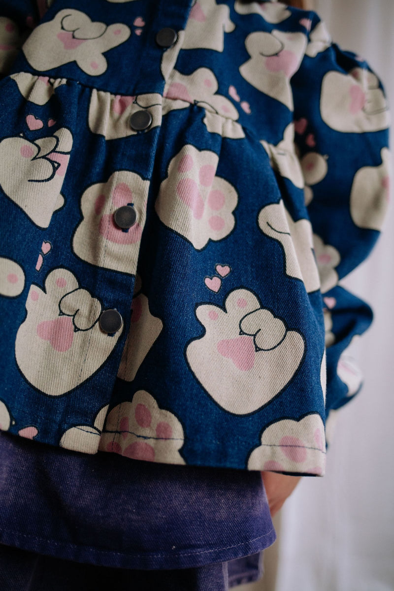 FLUFFYKINS DENIM TOP BLUE