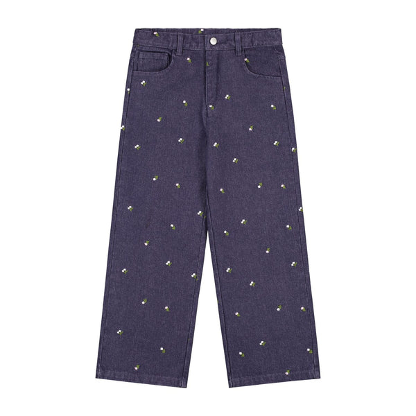 PERKY FLOWER DENIM JEANS HAZE