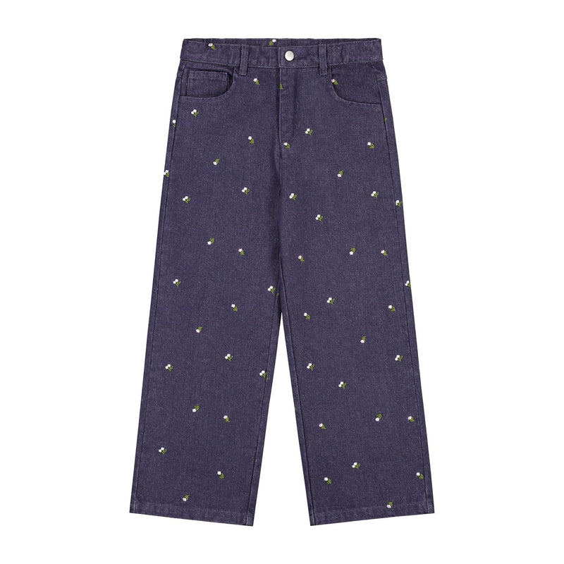 PERKY FLOWER DENIM JEANS HAZE