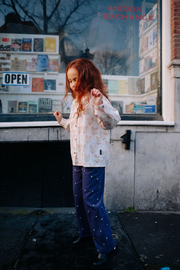PERKY FLOWER DENIM JEANS HAZE