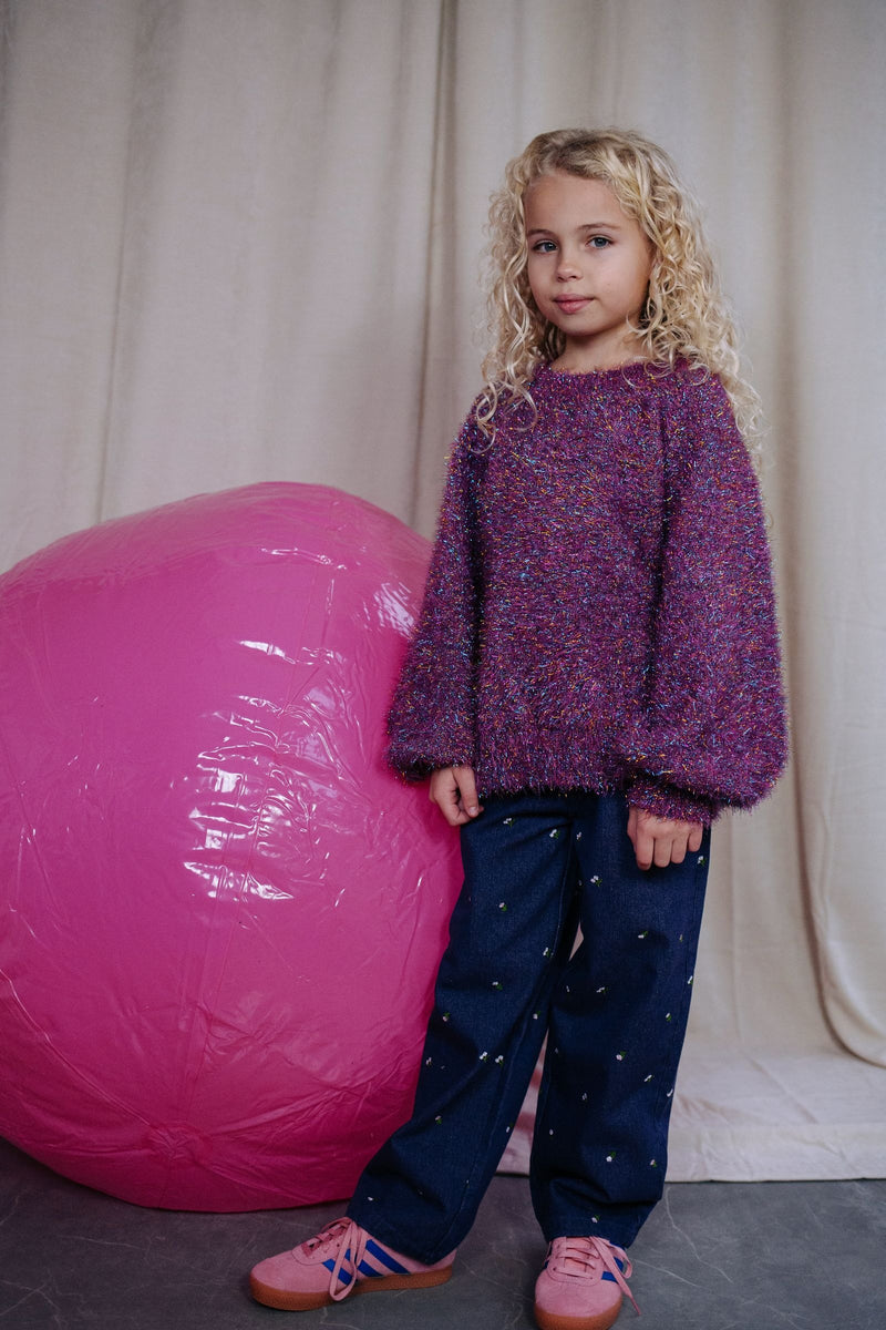 PERKY FLOWER DENIM JEANS HAZE
