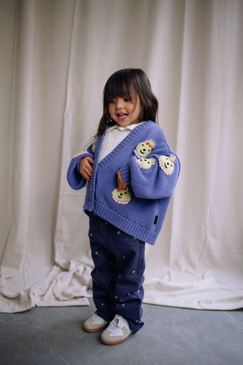 PERKY FLOWER DENIM JEANS HAZE