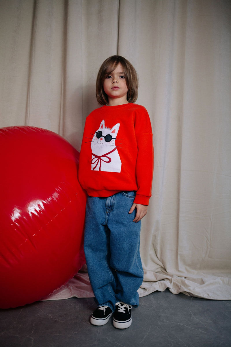 PURRLOCK HOLMES SWEATER RED