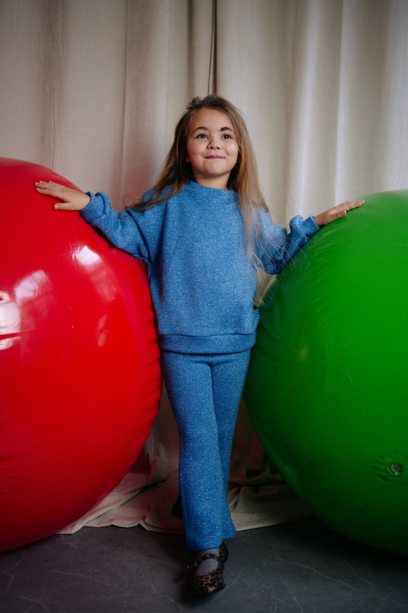POPPY GLITTER PANTS GLORIOUS BLUE