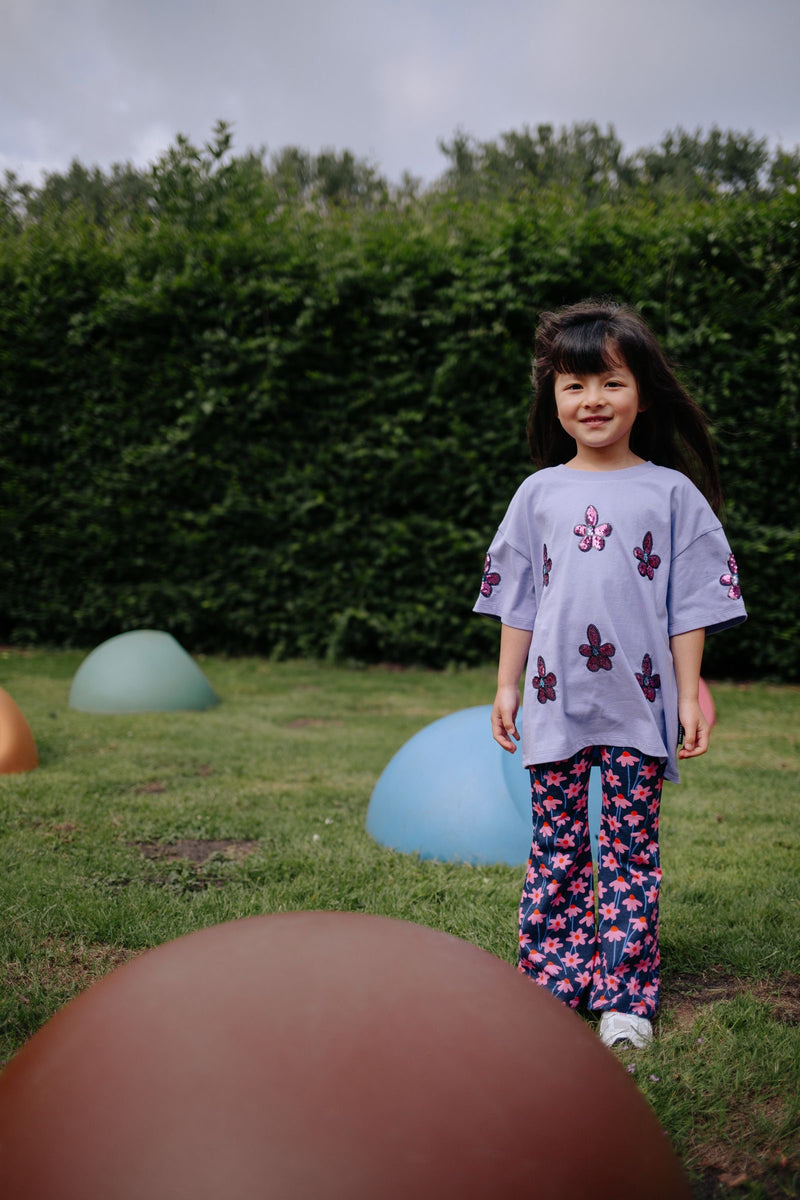 FLOWER T-SHIRT PAISLEY PURPLE – Daily Brat