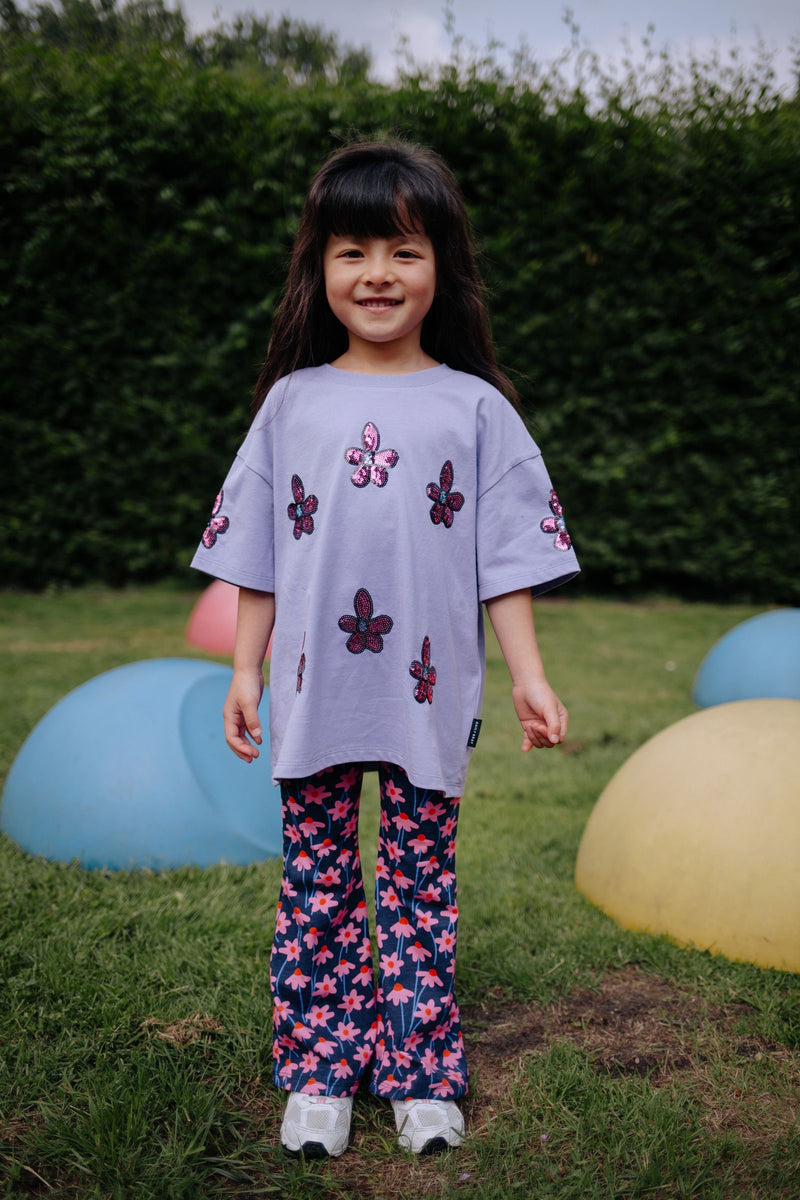 FLOWER T-SHIRT PAISLEY PURPLE – Daily Brat