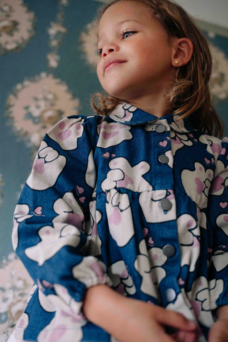 FLUFFYKINS DENIM TOP BLUE