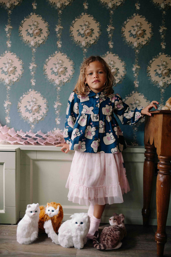 FLUFFYKINS DENIM TOP BLUE