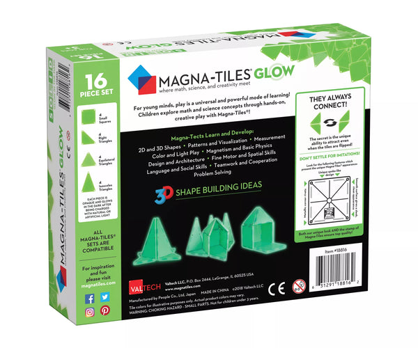 MAGNATILES GLOW IN THE DARK 16 STUKS