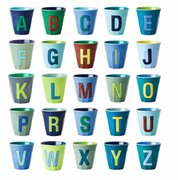 RICE - MELAMINE ALPHABET CUP – BLUE